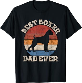Best Boxer Dad Ever - Retro Vintage Animal Whisperer Puppy T-Shirt