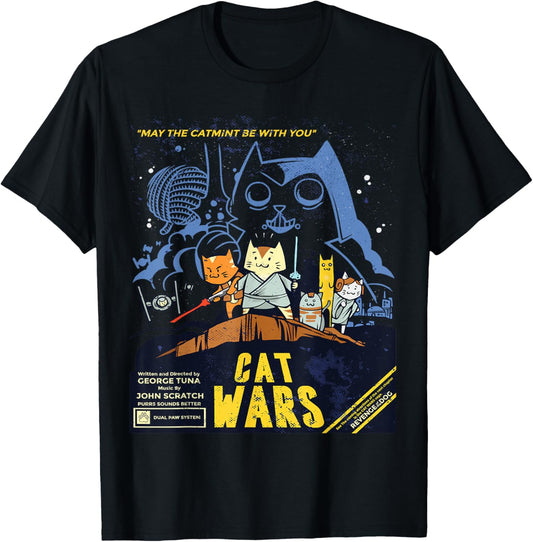 Cat Wars May The Catmint Be With You Funny Cat Lovers Gift T-Shirt