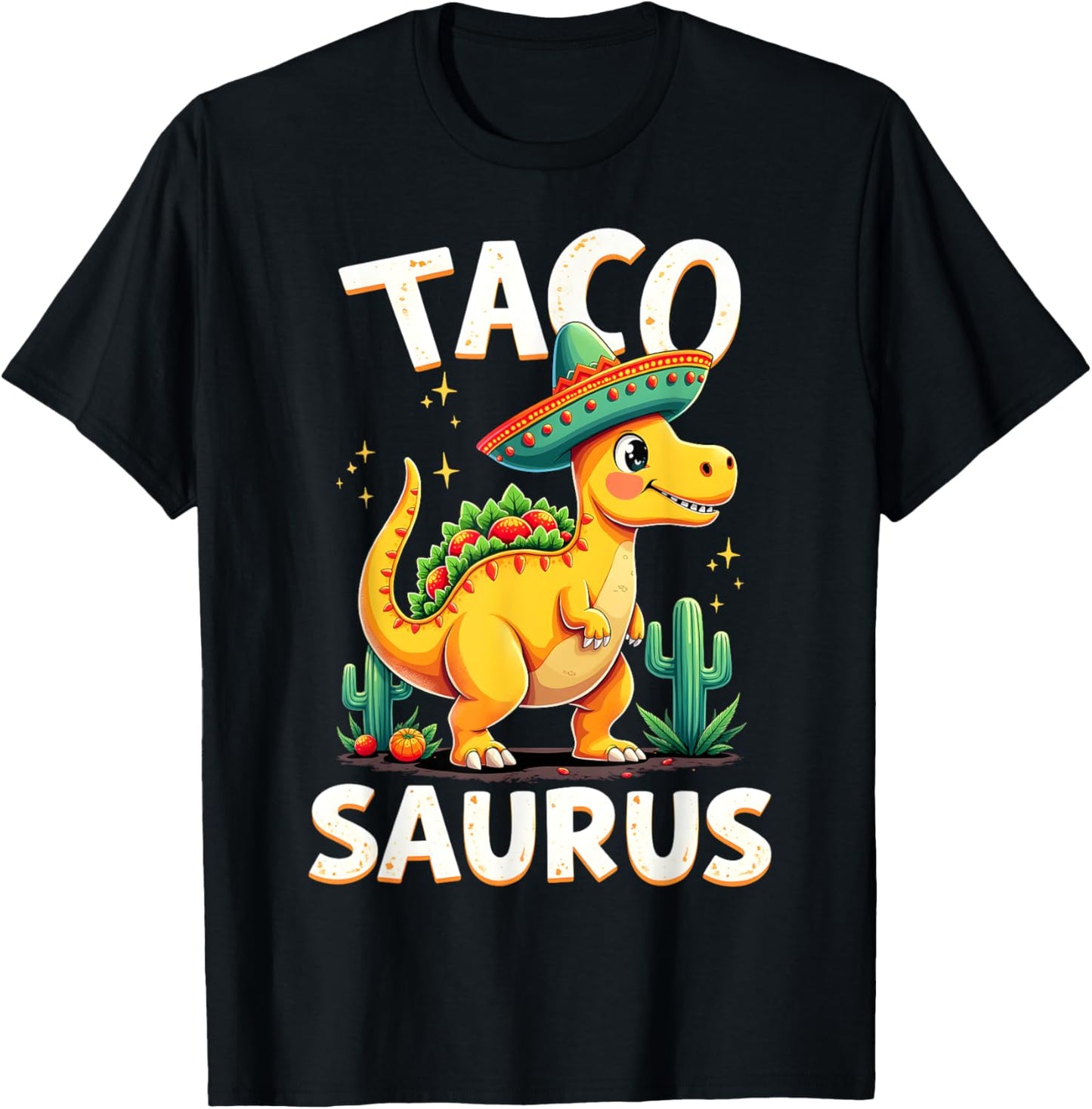Tacosaurus Taco Dinosaur Funny Dino Cinco De Mayo Mexican T-Shirt