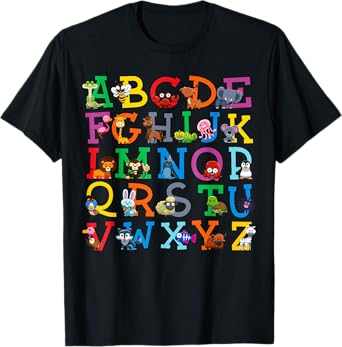 Zoo Animal Alphabet ABCs Animals Learning A-Z ABC Letters T-Shirt