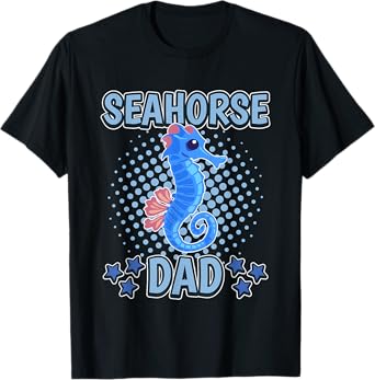 Mens Seahorse Dad Daddy Father's Day Seahorse T-Shirt
