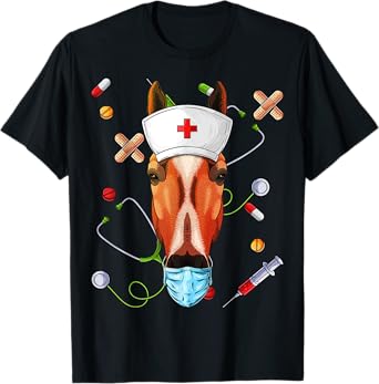 Horse Nurse RN Funny ER Nursing School Graduation T-Shirt
