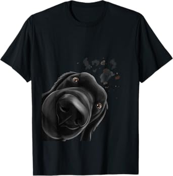 Funny Curious Dog Flat Coated Retriever T-Shirt