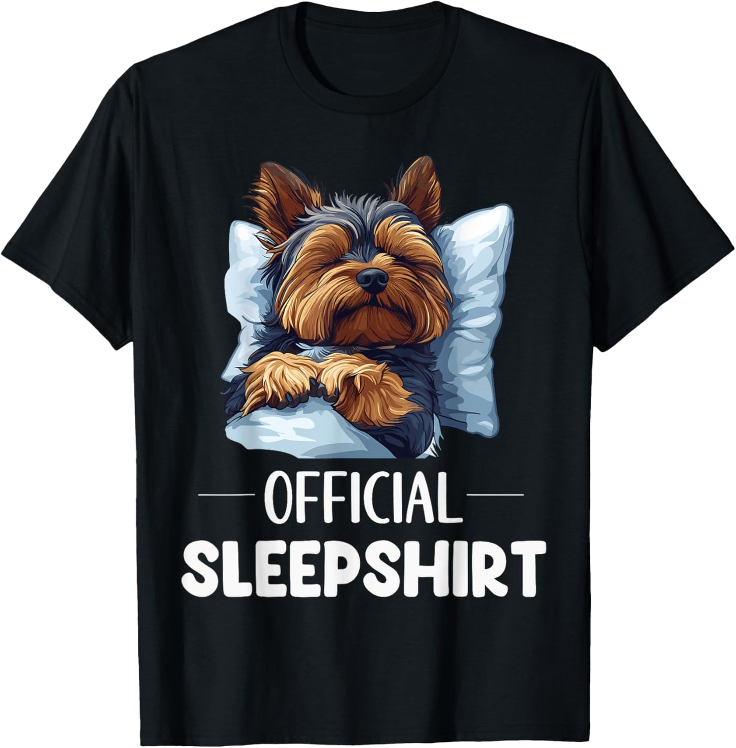 Official Yorkshire Terrier Sleepshirt Cute Yorkie Dog Lover T-Shirt