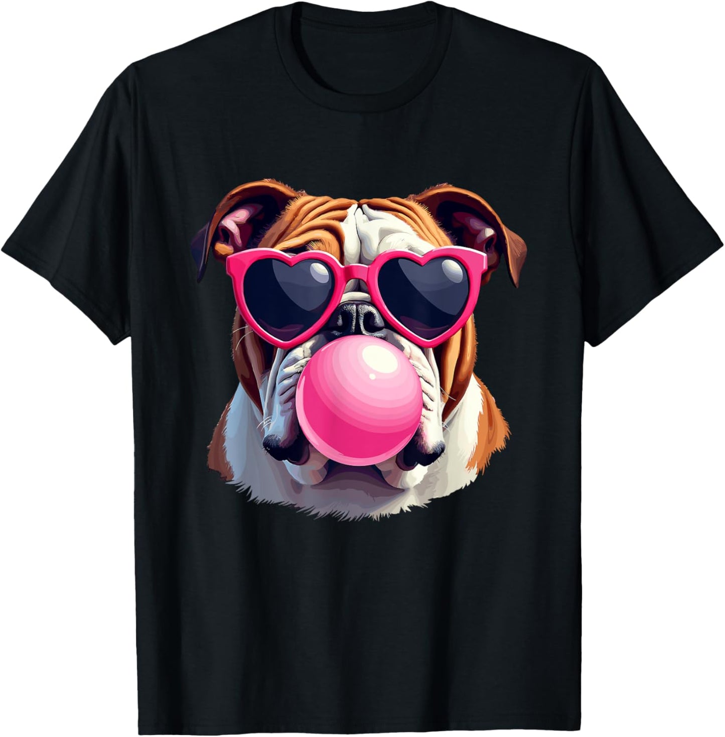 Bulldogs Preppy Mascot Bulldogs Blowing Bubble Girly Mama T-Shirt