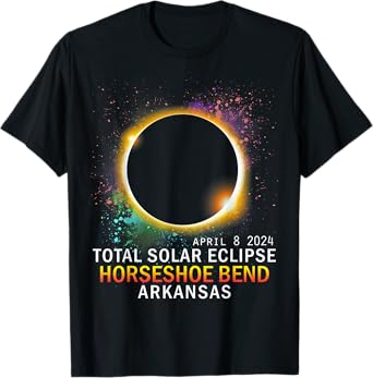 Horseshoe Bend Arkansas Total Solar Eclipse April 8 2024 T-Shirt