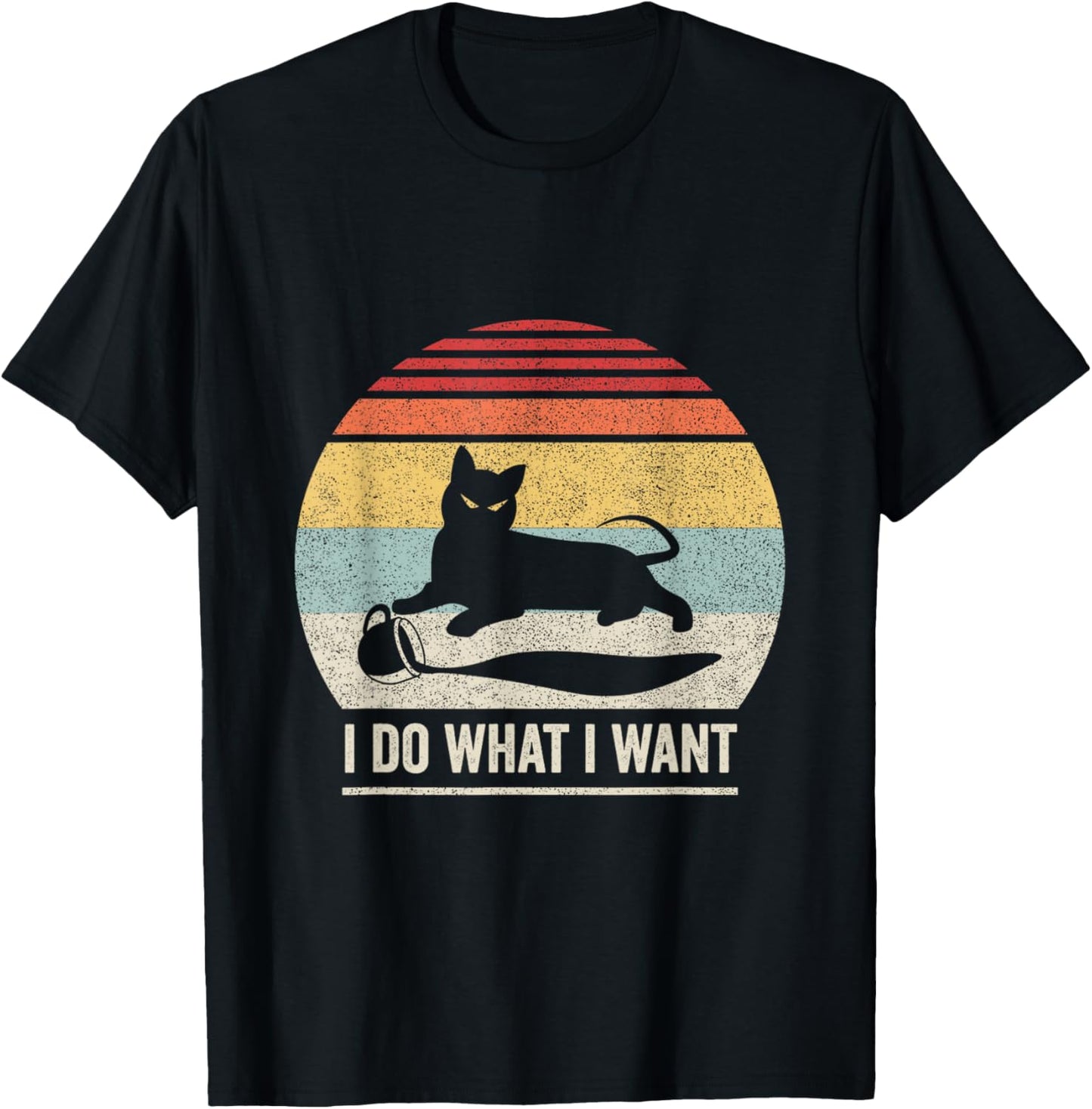Retro Vintage I Do What I Want Cat T-Shirt