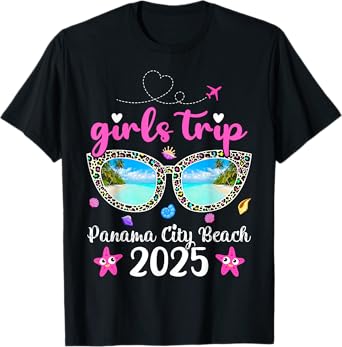 Girls Trip 2025 Summer Sunglass Florida Panama City Beach T-Shirt