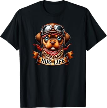 Hug Life Shirt Dog T-shirts for Animal Shelters Cute Puppy Men Women Girls Kids T-Shirt