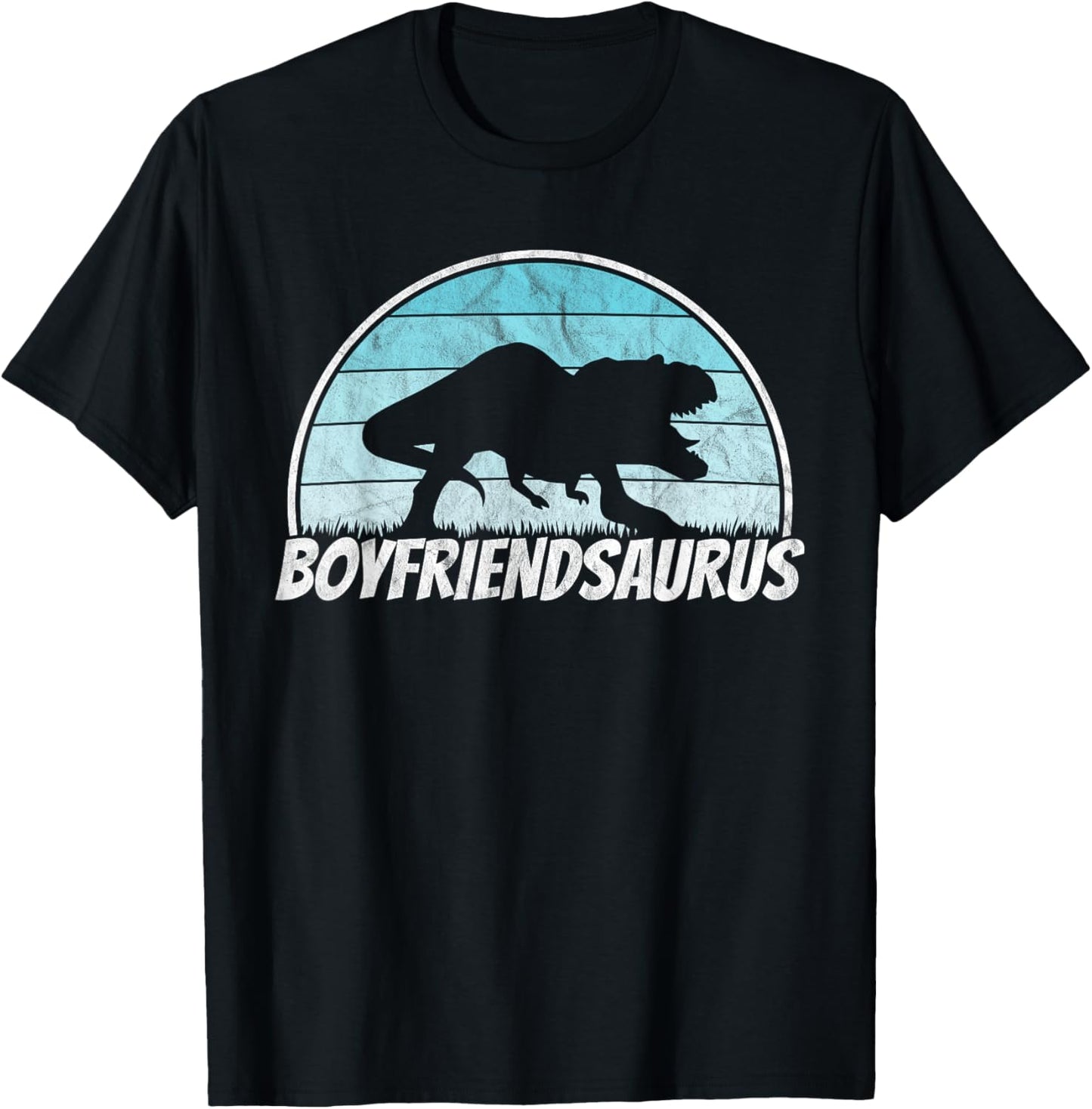 Boyfriendsaurus - Matching Dinosaur Couple Boyfriend Retro T-Shirt