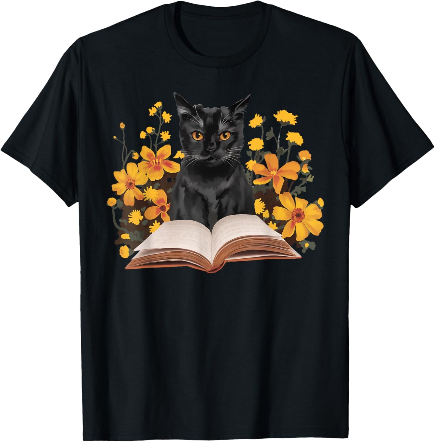 Cat and Book Lover Funny Gifts For Cat Lover Cat Mom Cat Dad T-Shirt