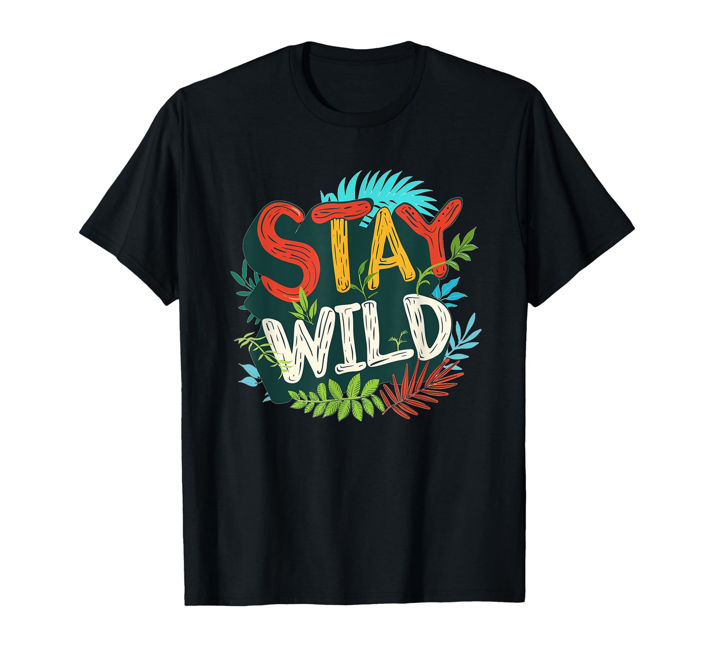 Multicolor Stay Wild Emblem T-Shirt