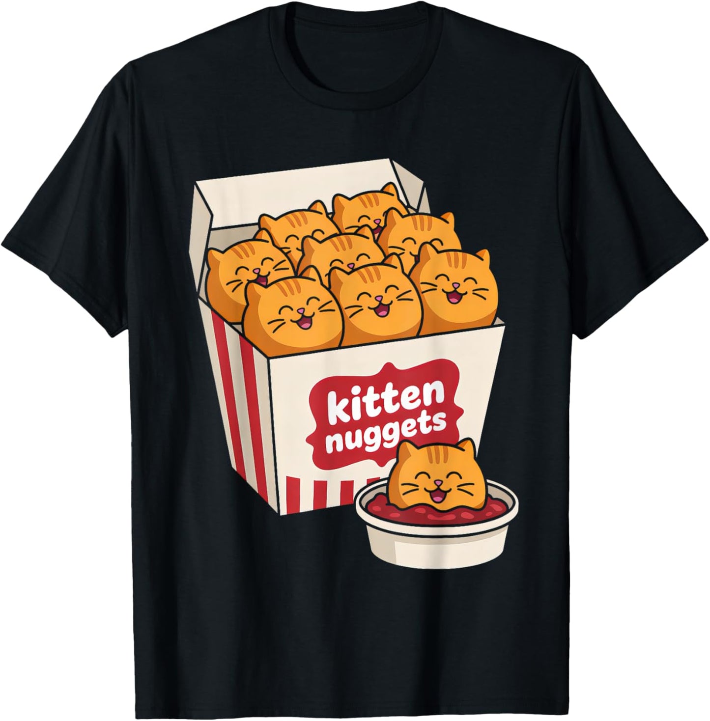 Funny Cat Owner Kitten Nuggets Food Pun Cat Lover Men Women T-Shirt