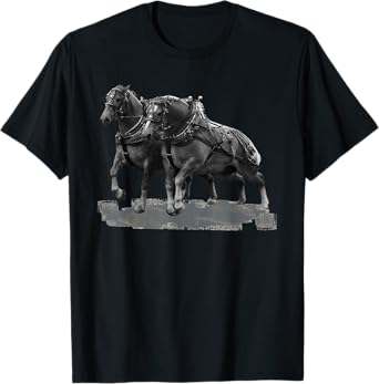 Draft Horse Pulling: Belgians Mid-Pull T-Shirt