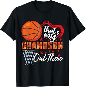 That's My Grandson Out There Basketball Grandma Mother's Day T-Shirt