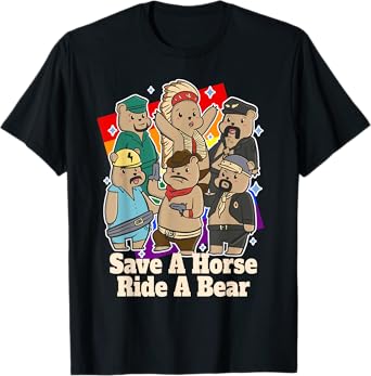 Gay Bears Save Horse Ride A Bear Funny LGBT Pride Month T-Shirt