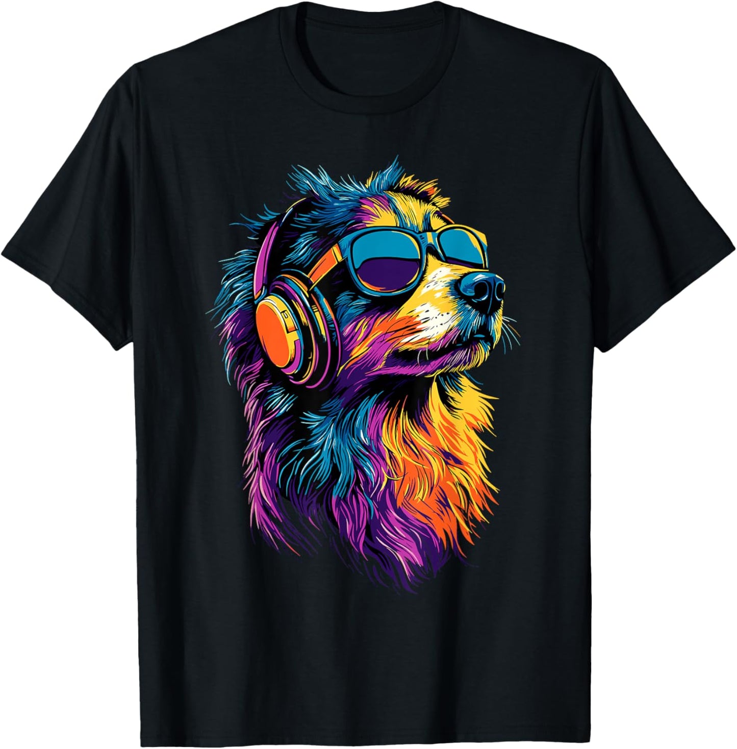 Australian Shepherd Dog with Sunglasses Aussie Shepherds T-Shirt