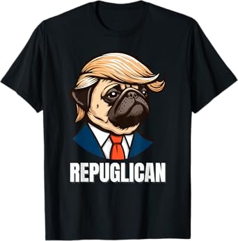 Funny Republican Pug Political Dog Repuglican Men Women T-Shirt
