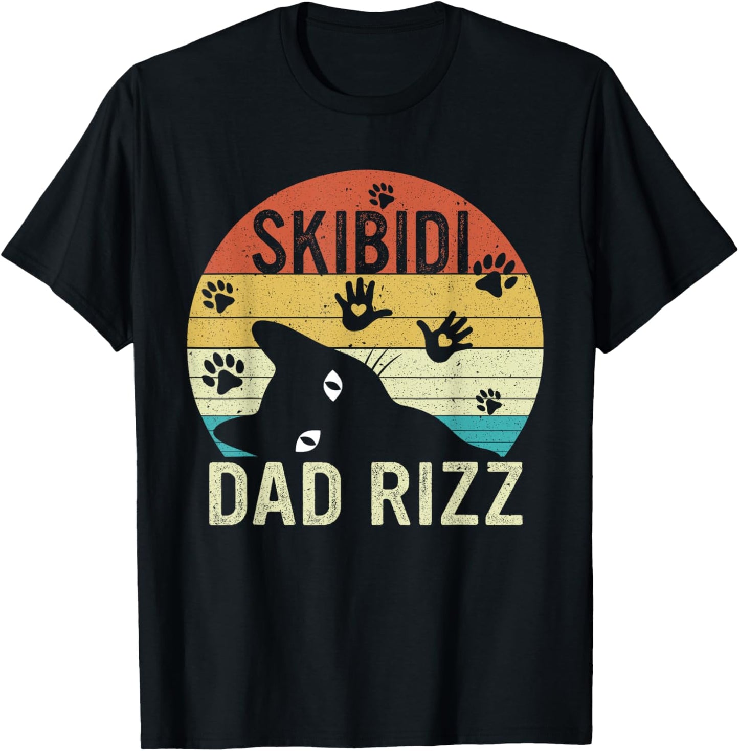 Cat Daddy Funny Fathers Day for Cat Skibidi Dad Rizz T-Shirt
