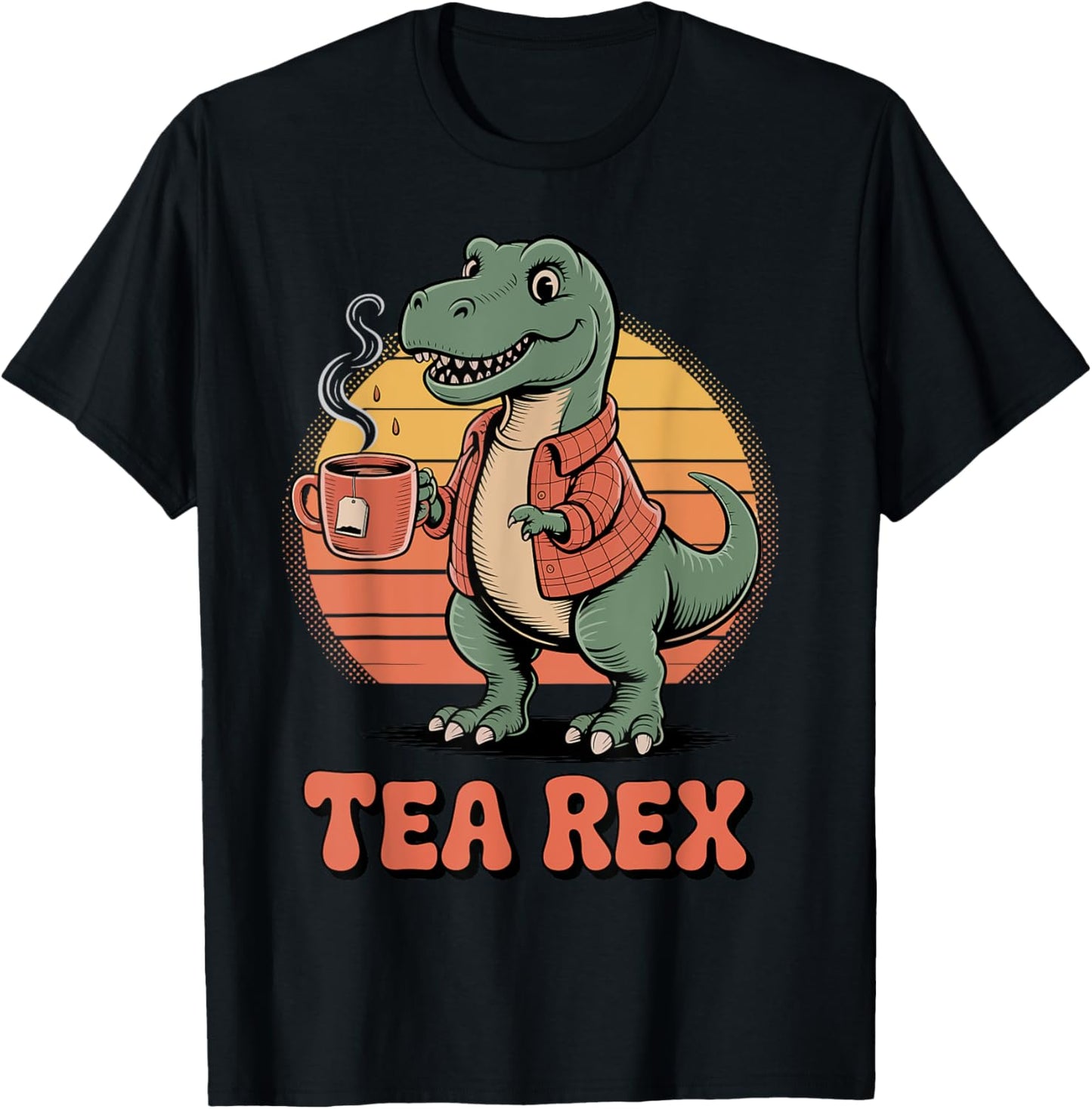 Tea Rex Funny Dinosaur Tea Drinker pun T-Shirt