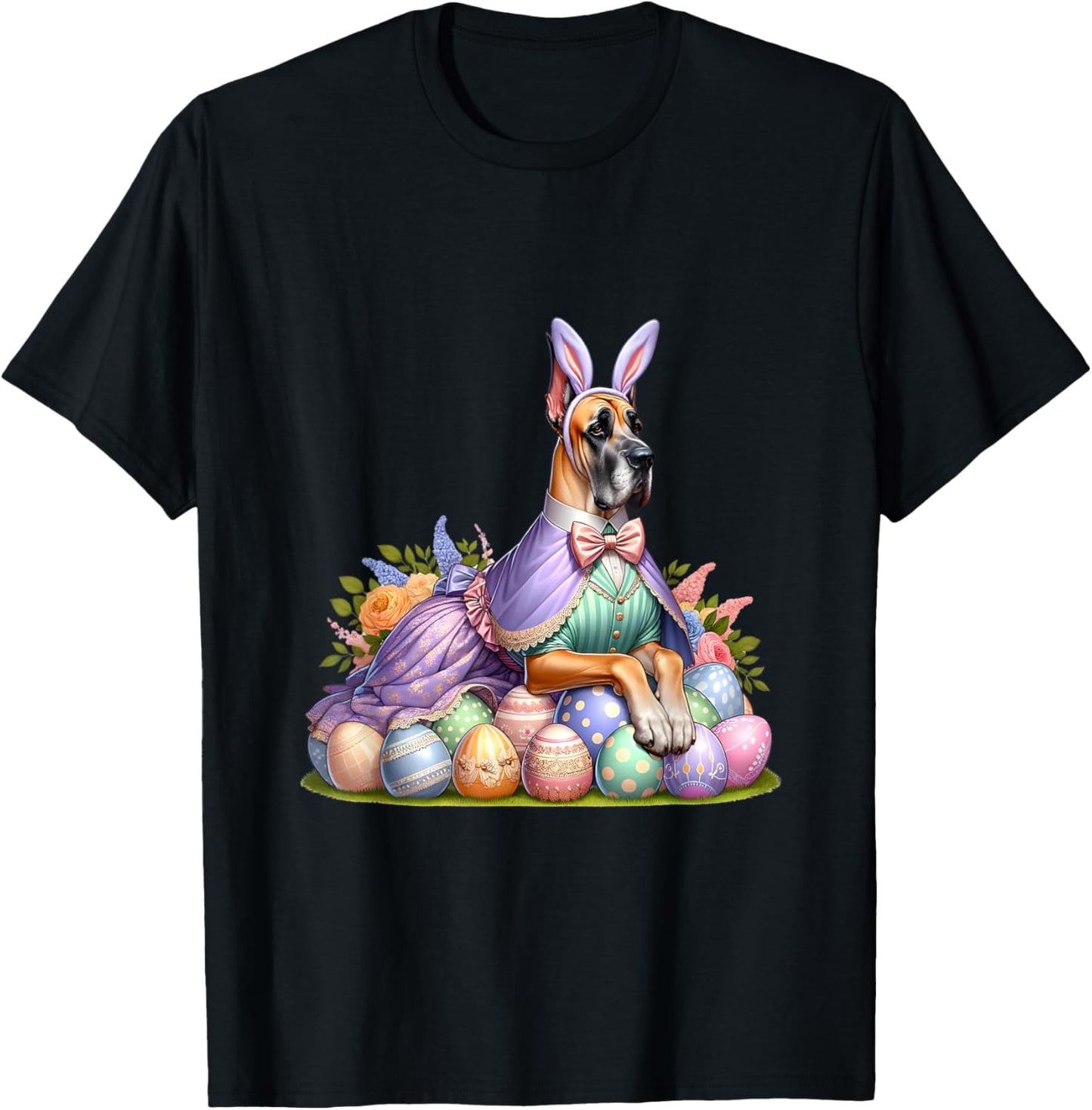 Funny Easter Day Great Dane Bunny Costume T-Shirt