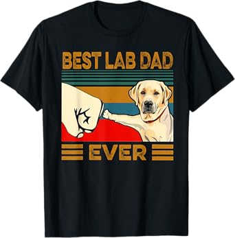 Best Lab Dad Ever Retro Vintage T-Shirt