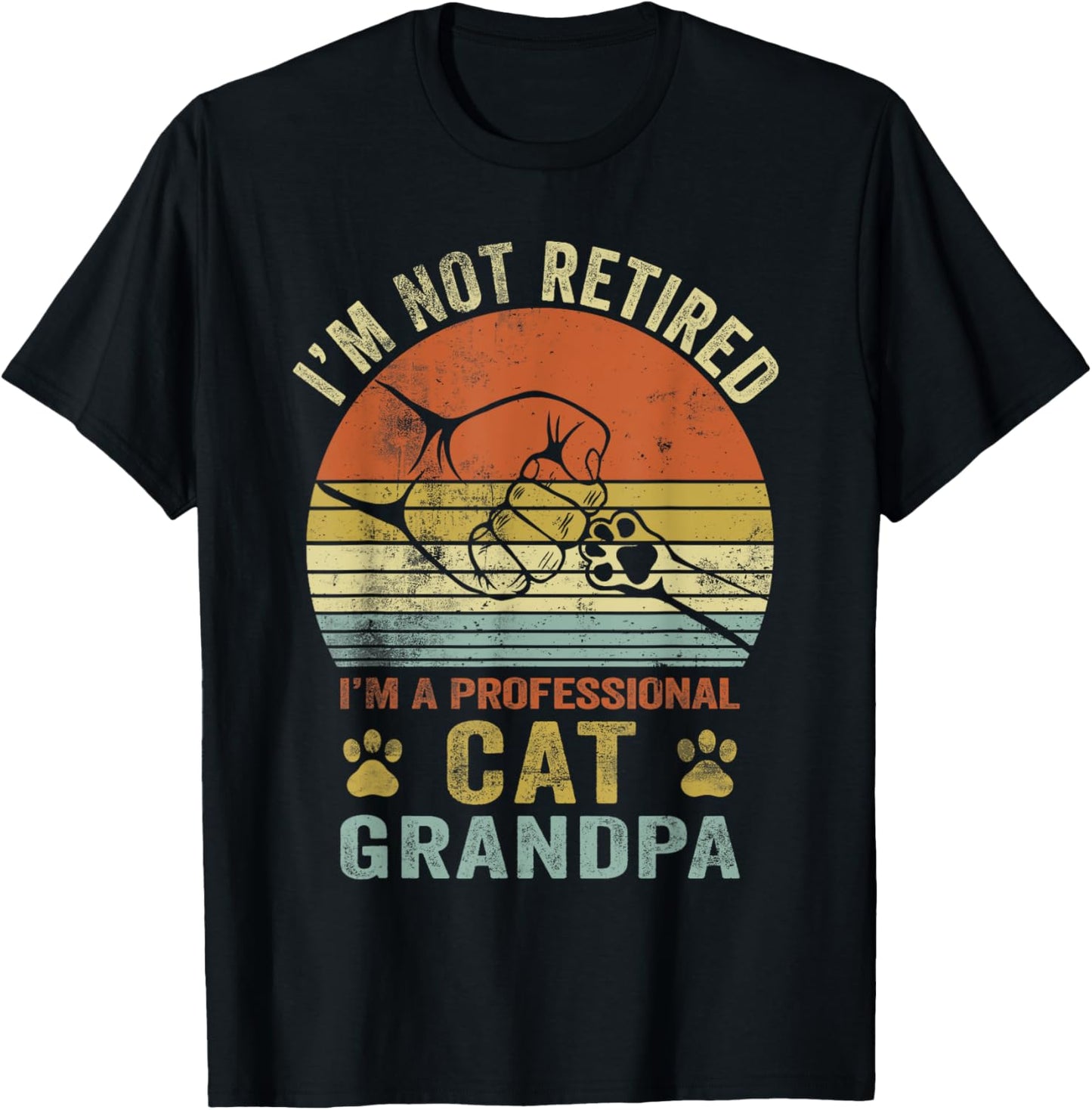 I'm Not Retired I'm A Professional Cat Grandpa Father's Day T-Shirt