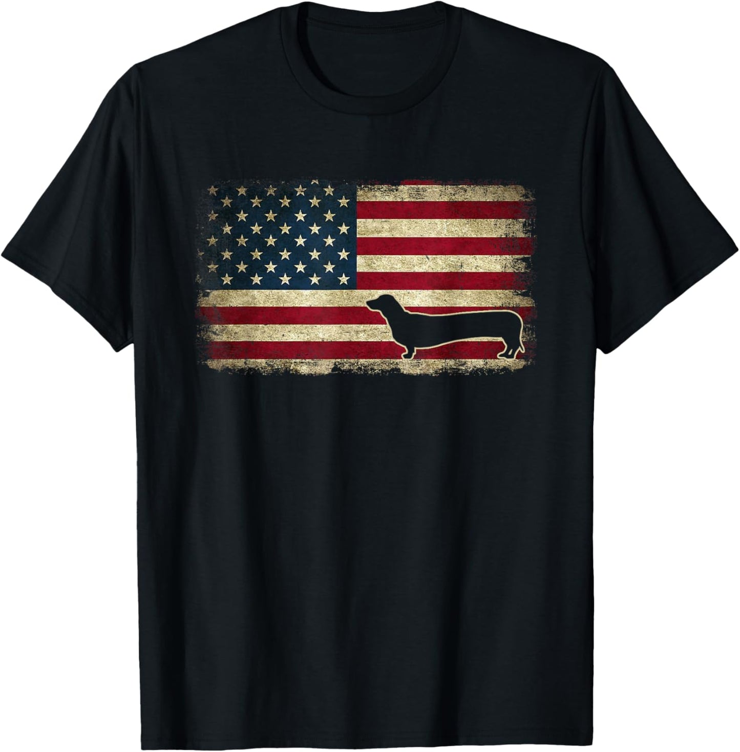 Dachshund Patriotic American Flag Dachshund 4th Of July T-Shirt