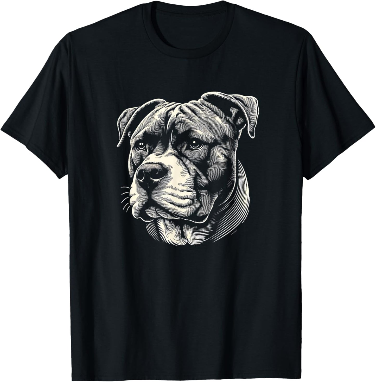 Pitbull Dog Face Art Design For Women And Men T-Shirt