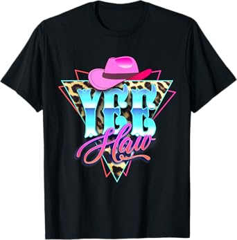 Yee Haw Howdy Rodeo Country Leopard Yeehaw Southern Cowgirl T-Shirt