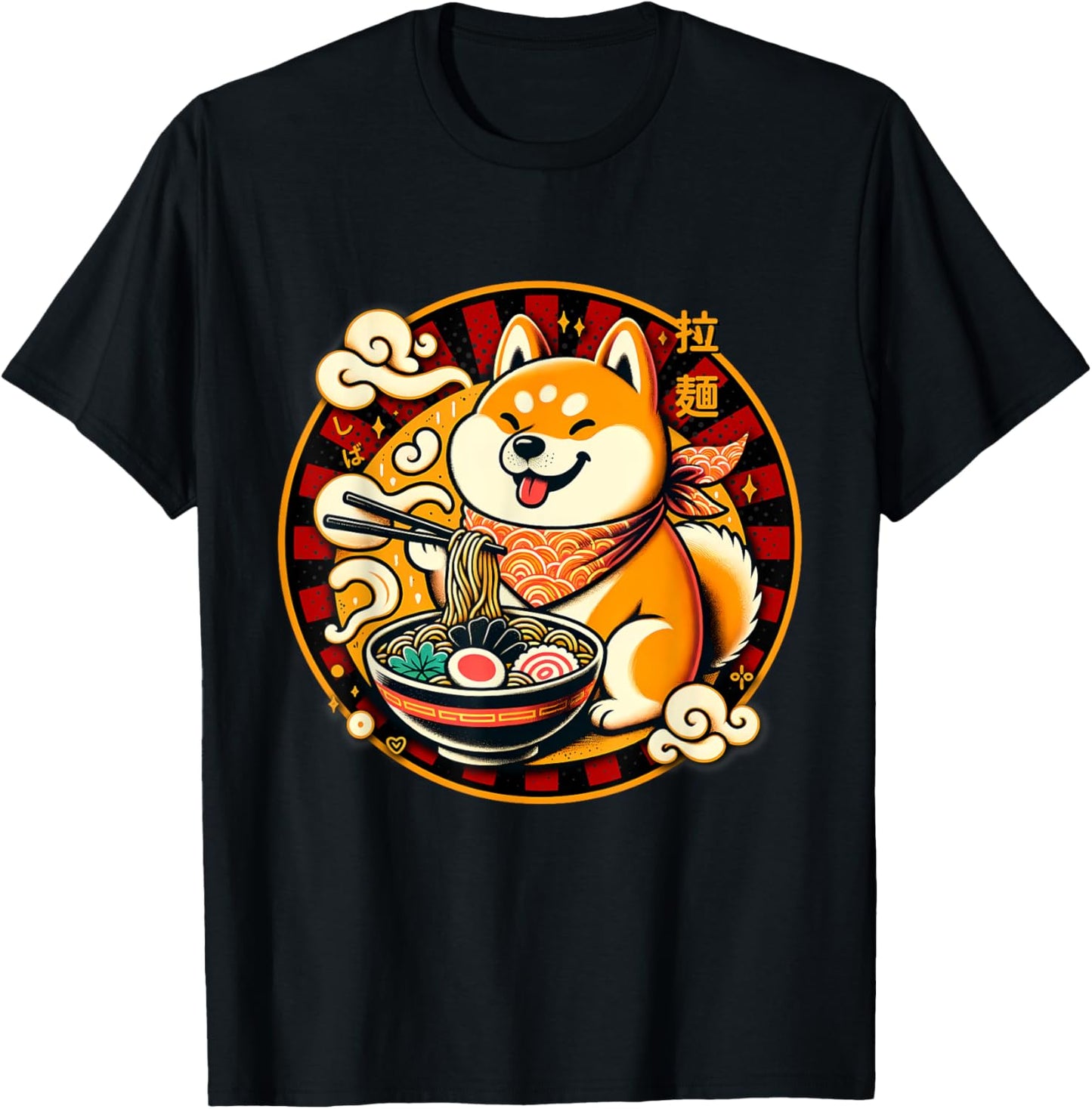Shiba Ramen Bowl Japanese Love Noodles Cute Dog Inu Kawaii T-Shirt