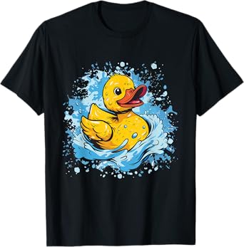 Rubber Duck Watercolor Swim Rubber Duckie Rubber Duckling T-Shirt
