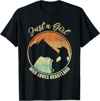 Just A Girl Who Loves Heartland Cowgirl Vintage T-Shirt