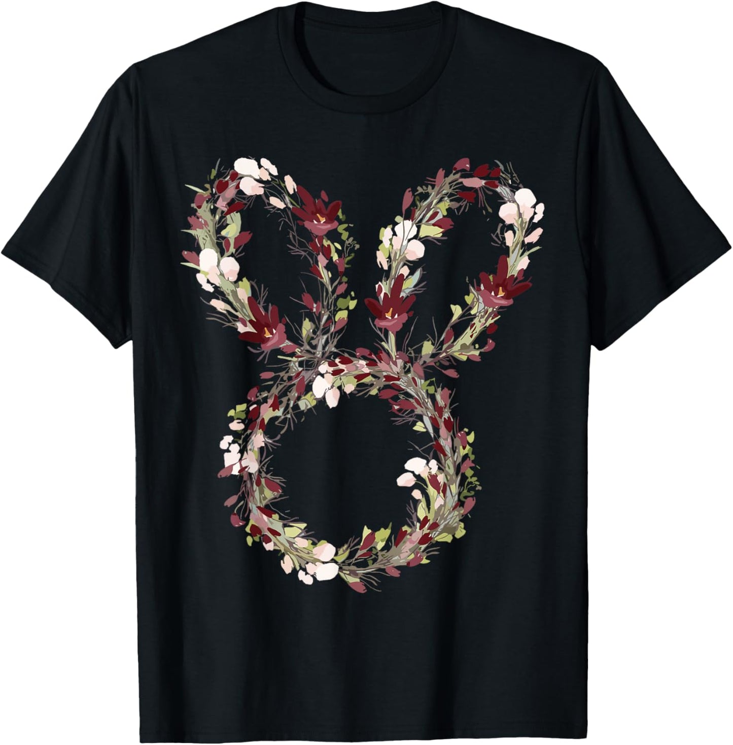 Floral Easter Bunny Flowers Rabbit Happy Easter T-Shirt