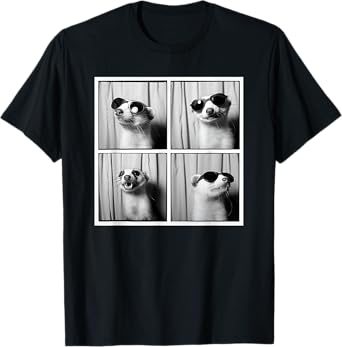 Ferret Face Photobooth Love Ferrets Mom Funny Ferret Dad T-Shirt