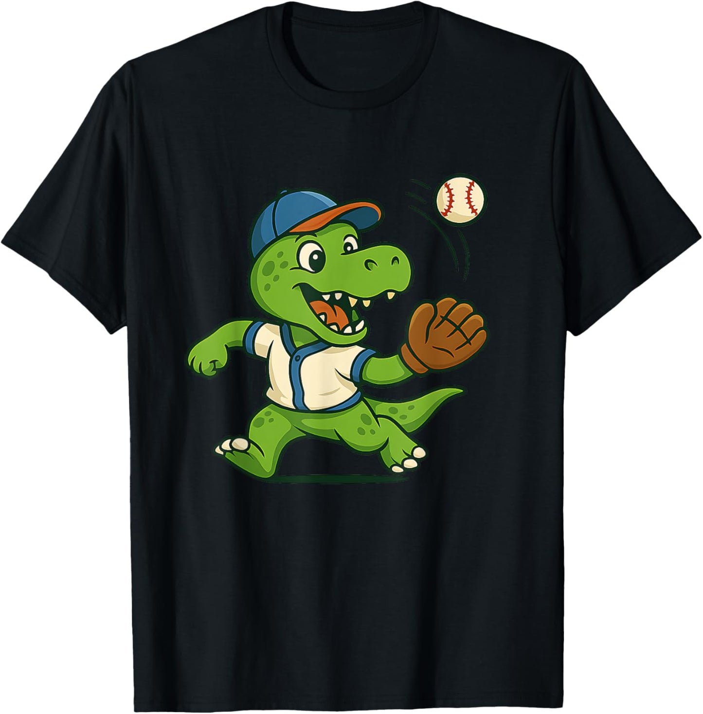 Funny Baseball Dinosaur Boy Player Sport Love T-Rex Girl T-Shirt