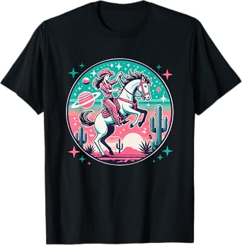 Space Cowgirl Outfit Cosmic Costume Galactic Western Riding T-Shirt