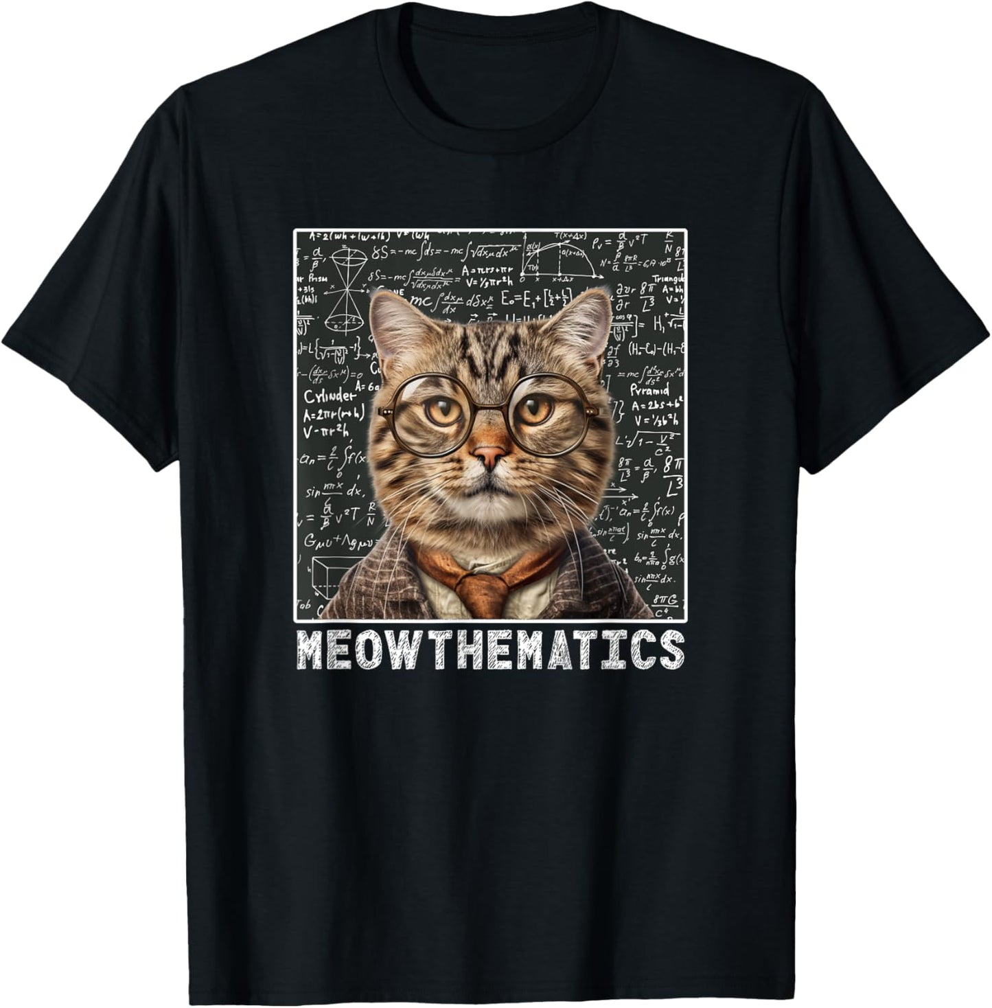 Only Laughs Apparel Meowthematics Cat Math Teacher T-Shirt