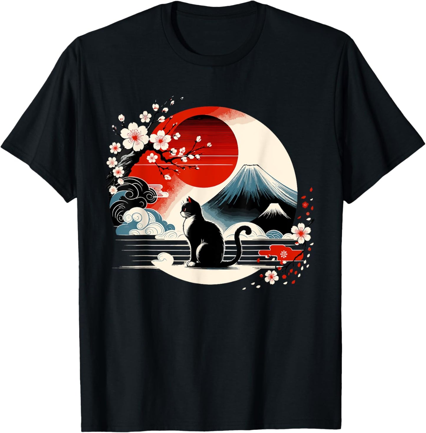 Kawaii Cat Anime Japanese Retro Men Women Kids Funny Cat T-Shirt