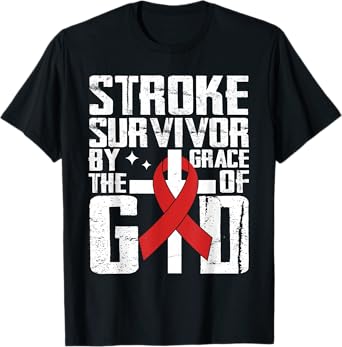 Stroke Survivor The Grace Of God Christian Stroke Awareness T-Shirt