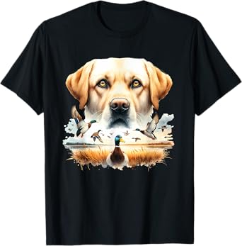 Labrador Retriever with Mallard Ducks Hunting Duck Hunter T-Shirt