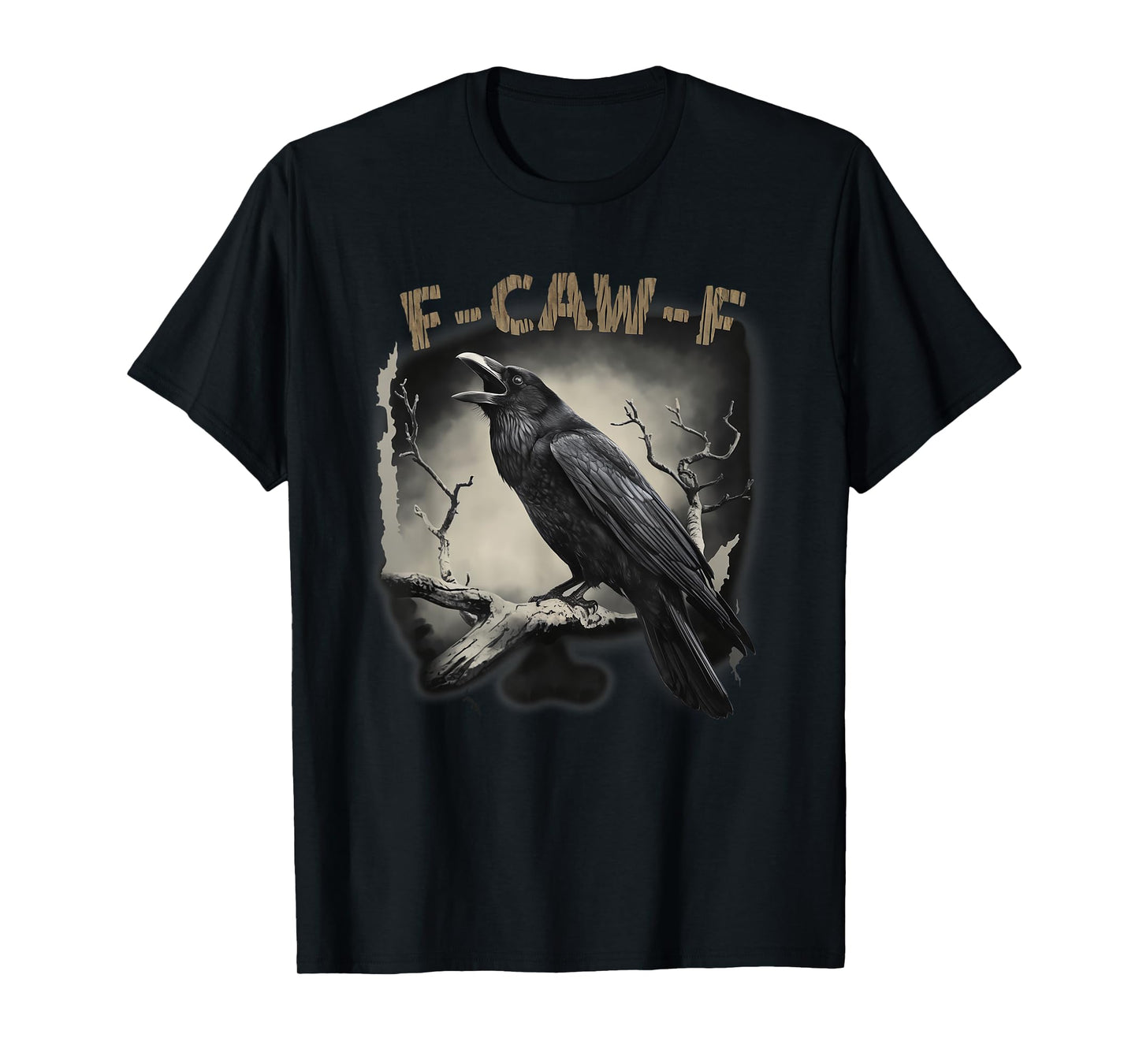 Black Crow, F-Caw-F Funny Black Bird T-Shirt