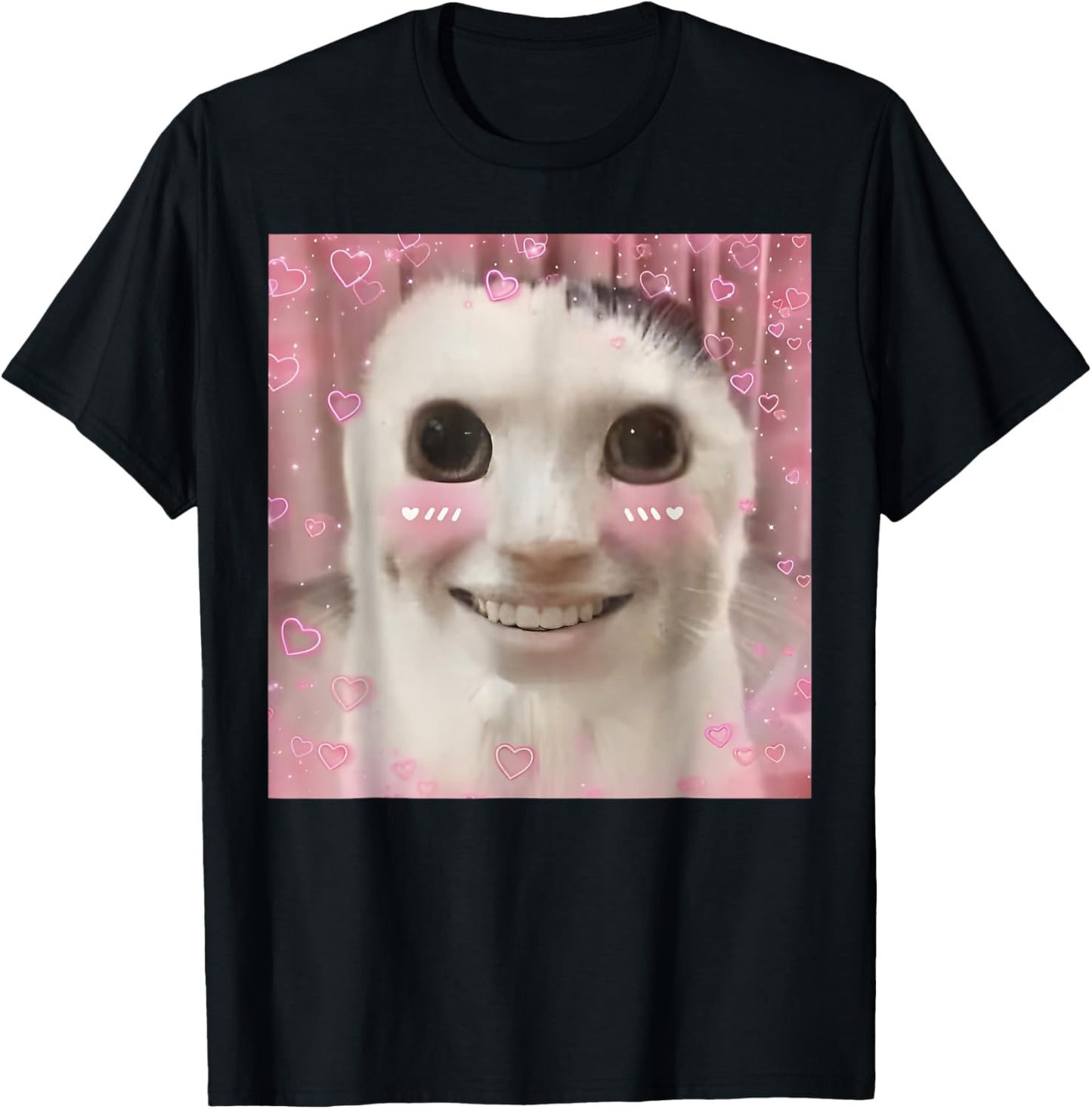 Goofy Ahh Cat Meme Dank Cursed Weirdcore Funny Dank Meme T-Shirt