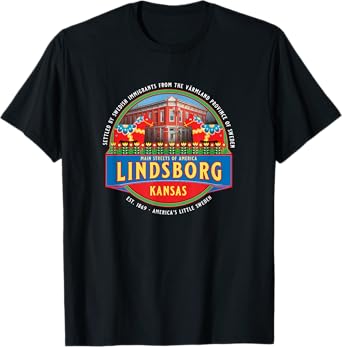 Lindsborg Kansas Little Sweden Swedish Dala Horse Souvenir T-Shirt