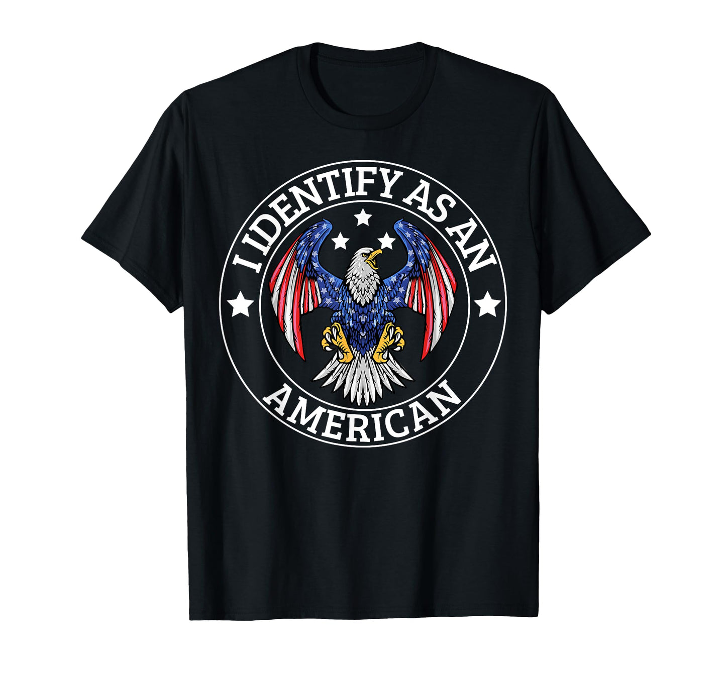 I Identify As An American USA Flag 4th Of July Eagle T-Shirt