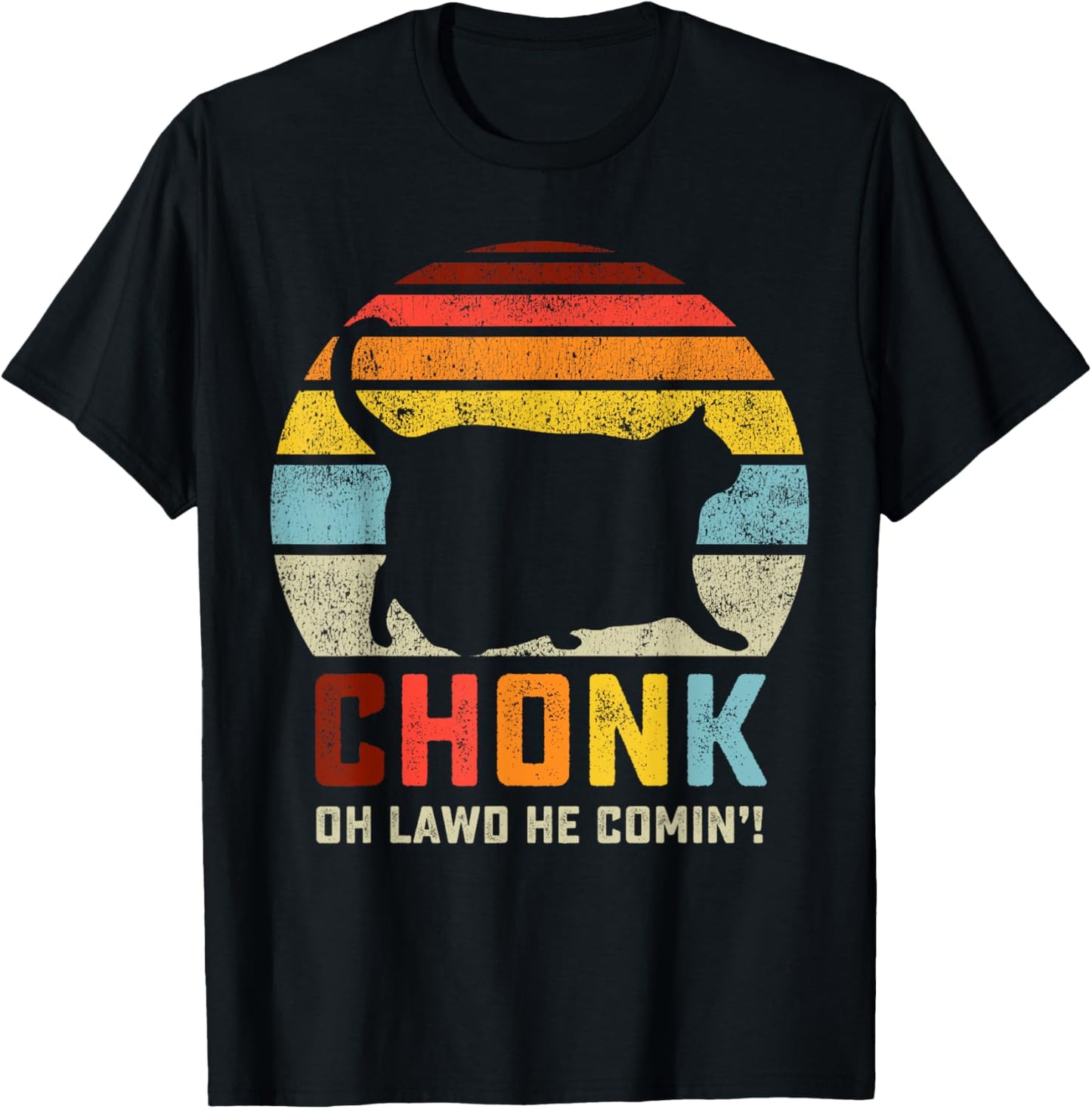 Chonk Cat Scale Meme Funny Retro Style Vintage Cats Memes T-Shirt