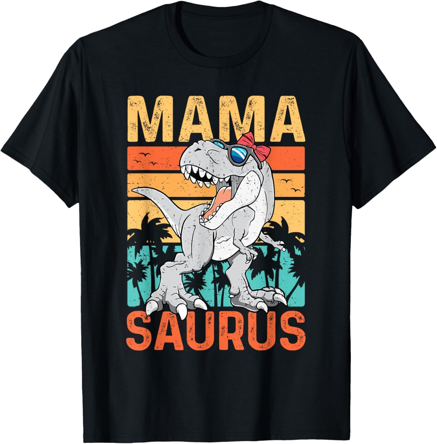 Dinosaur Mama Saurus Mamasaurus Rex funny retro vintage Mom T-Shirt