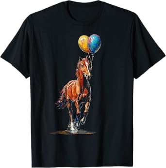 Horse Painting Art Animal Lover Illustration Motif Horse T-Shirt