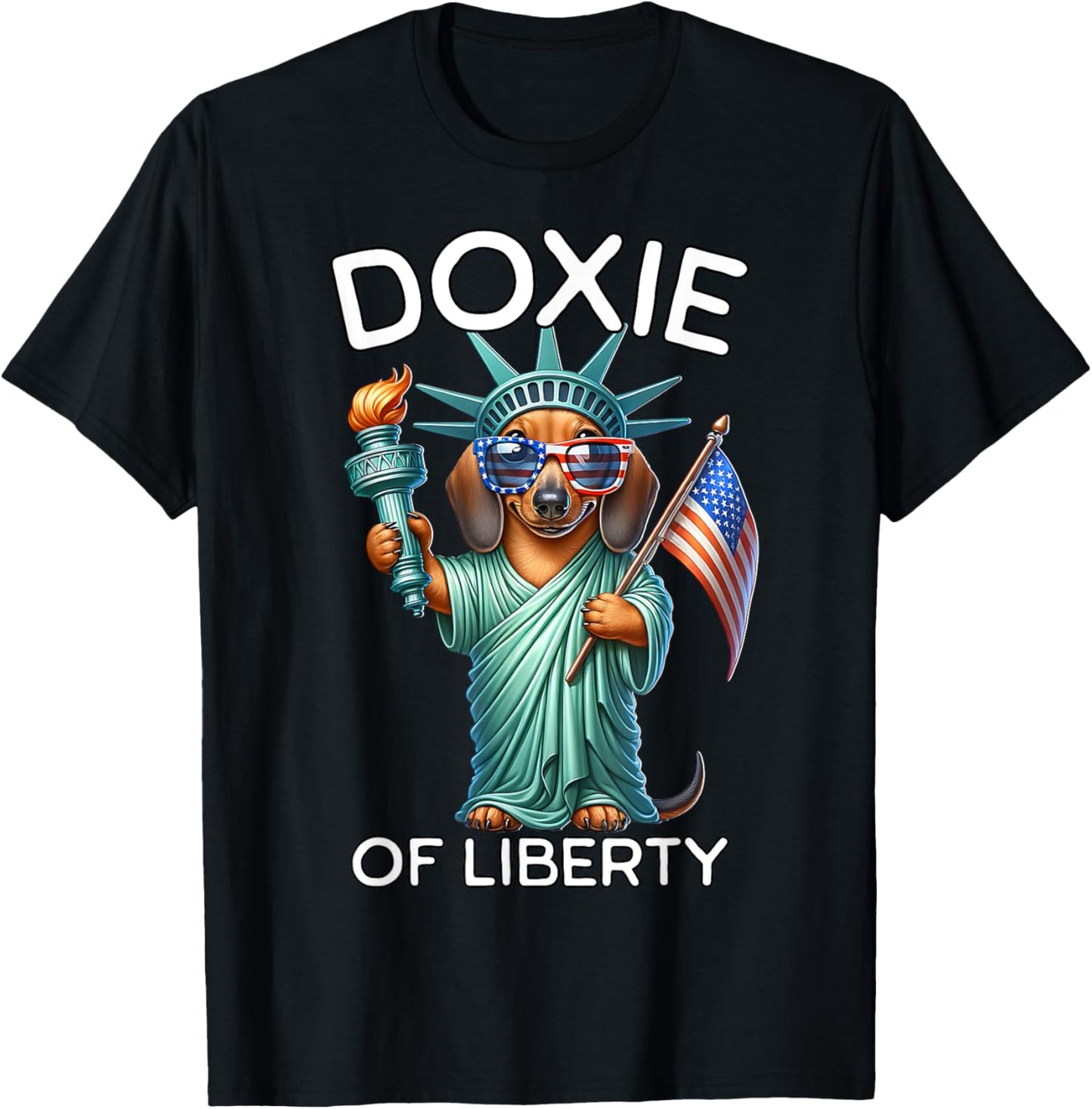 Dachshund July 4th Of July Doxie Liberty Dachshund T-Shirt