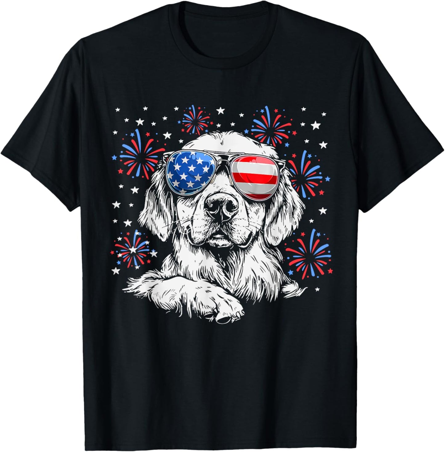 Patriotic Labrador Retriever Dog Merica US Flag 4Th Of July T-Shirt